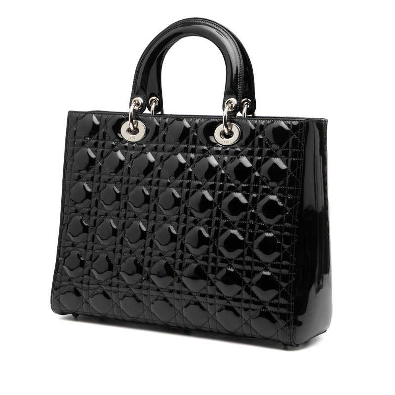 Large Patent Cannage Lady Dior - Image 2