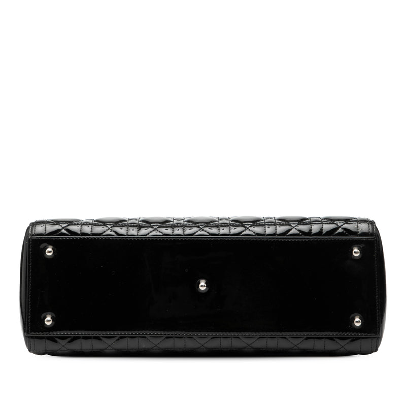Large Patent Cannage Lady Dior - Image 3