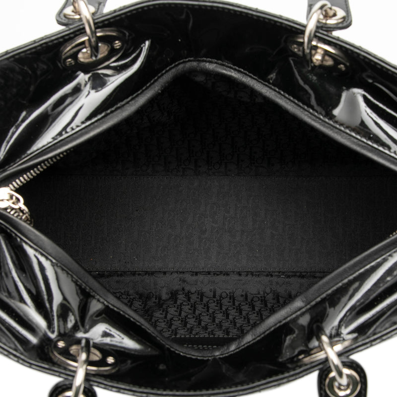 Large Patent Cannage Lady Dior - Image 4