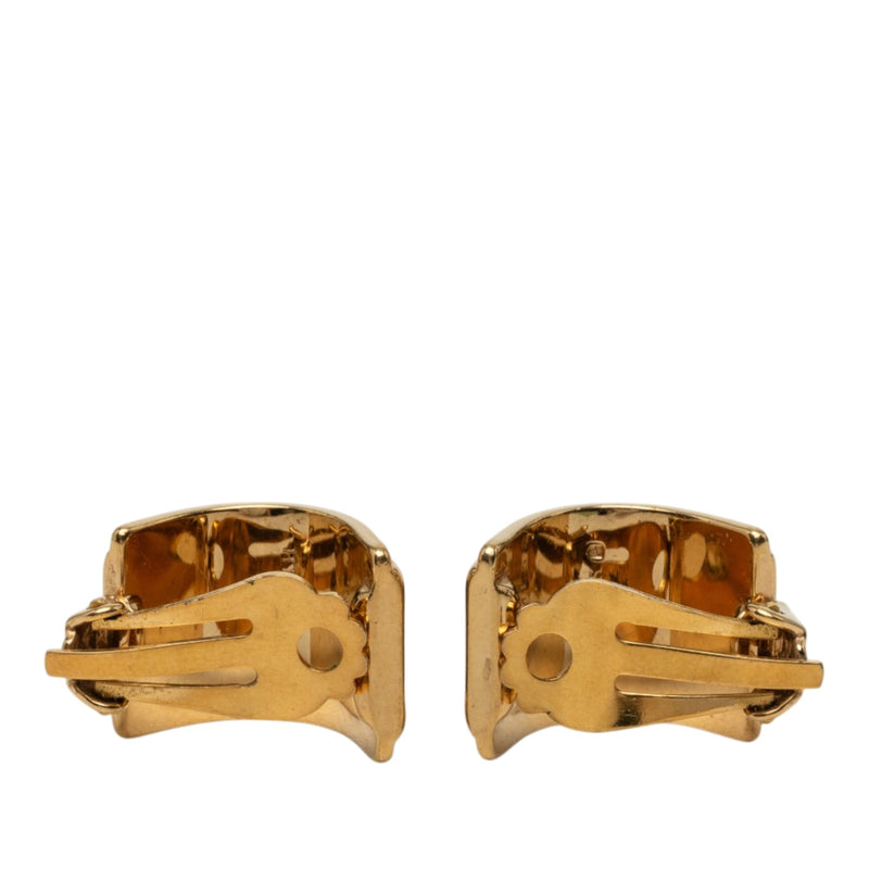 Gold Plated Enamel Cloisonne Clip On Earrings - Image 2