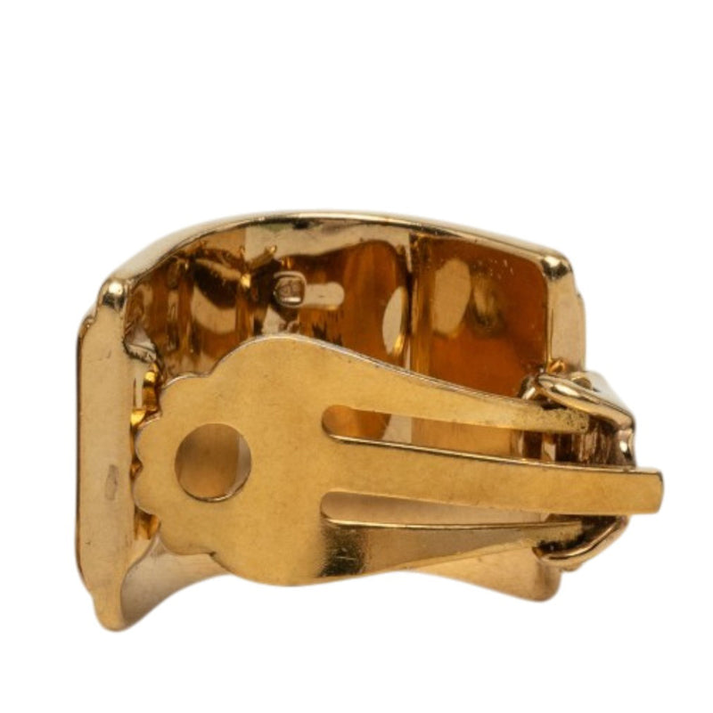Gold Plated Enamel Cloisonne Clip On Earrings - Image 3