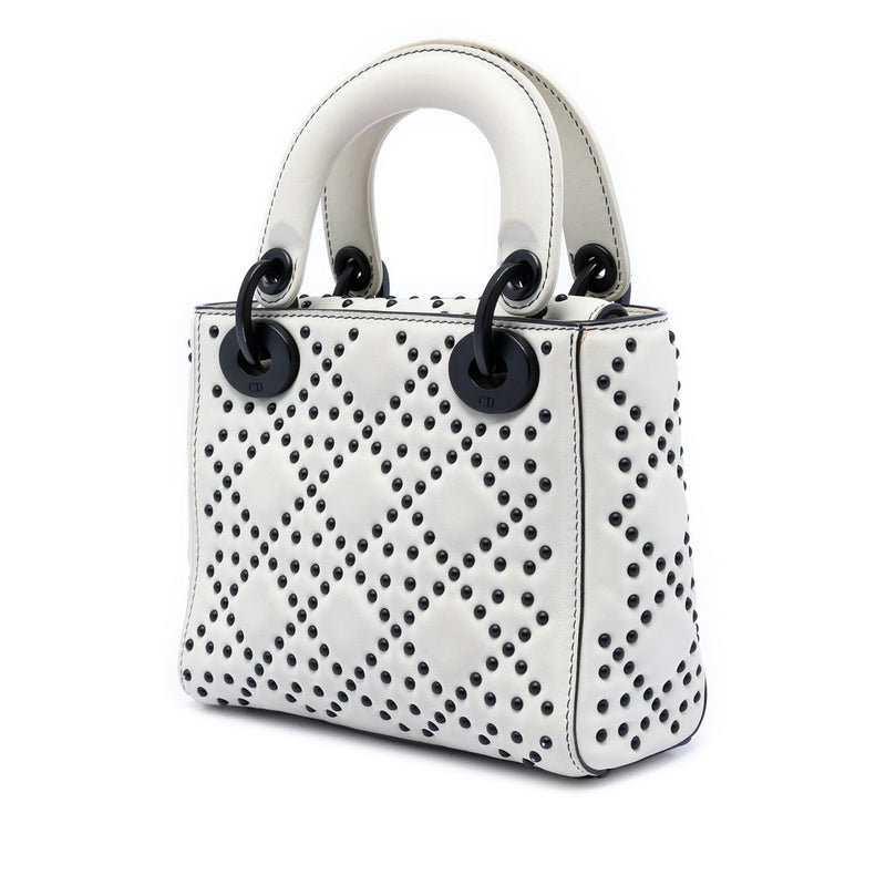 Mini Ultra Matte Calfskin Cannage Studded Supple Lady Dior - Image 2