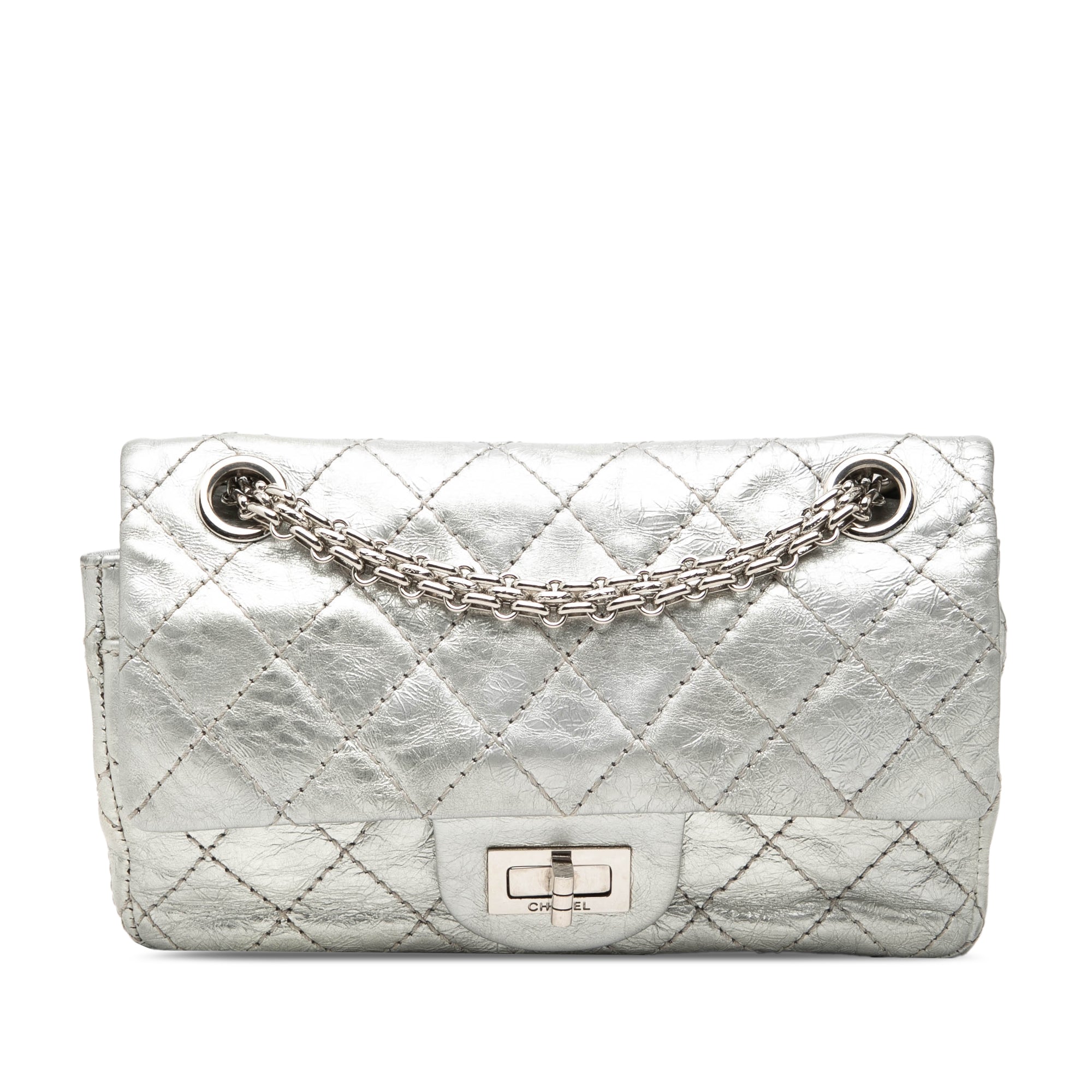 Metallic Aged Calfskin Reissue 2.55 Double Flap 224 - Image 1