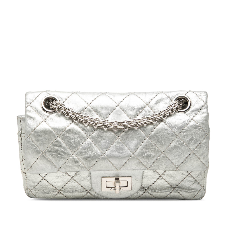 Metallic Aged Calfskin Reissue 2.55 Double Flap 224