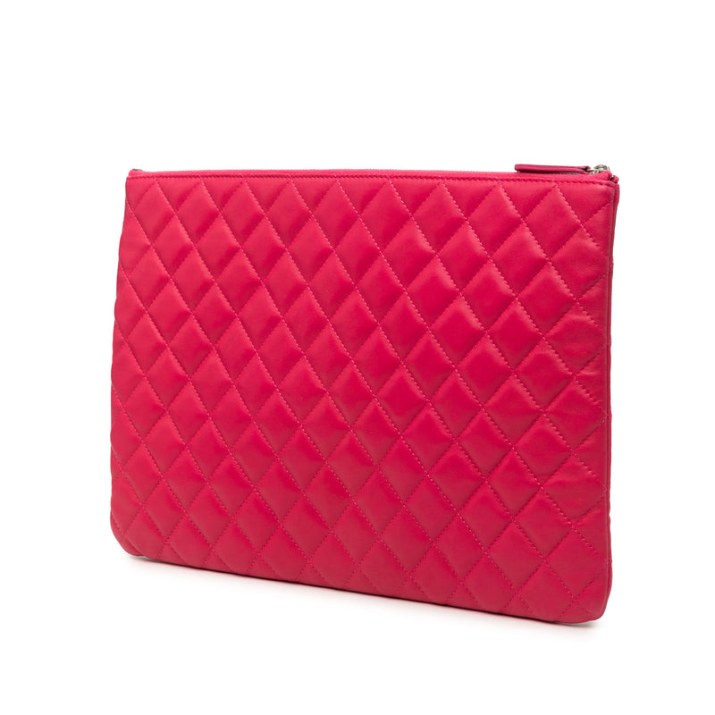 Large Quilted Lambskin O Case Clutch - Image 2