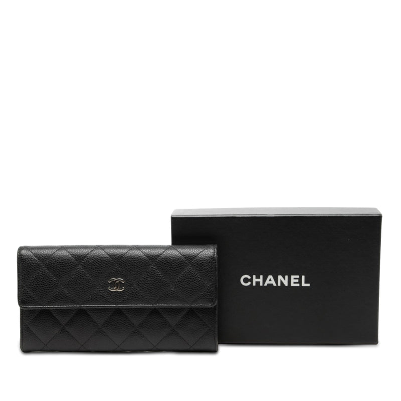 CC Quilted Caviar Flap Long Wallet - Image 8