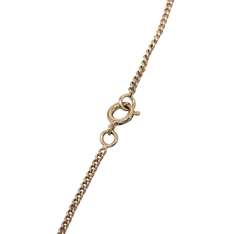 CC Gold Plated Enamel Pendant Necklace - Image 4