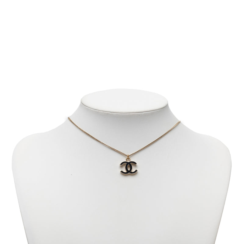 CC Gold Plated Enamel Pendant Necklace - Image 5