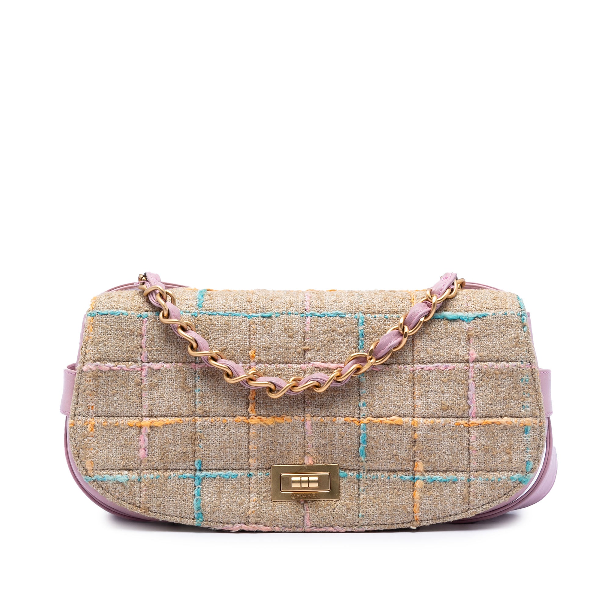 Chocolate Bar Tweed Mademoiselle Turnlock Flap - Image 1