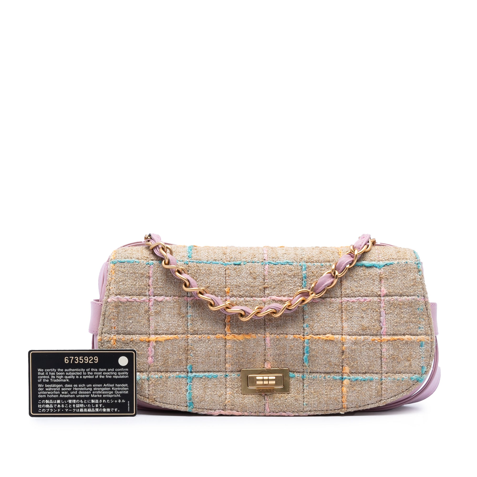 Chocolate Bar Tweed Mademoiselle Turnlock Flap - Image 7