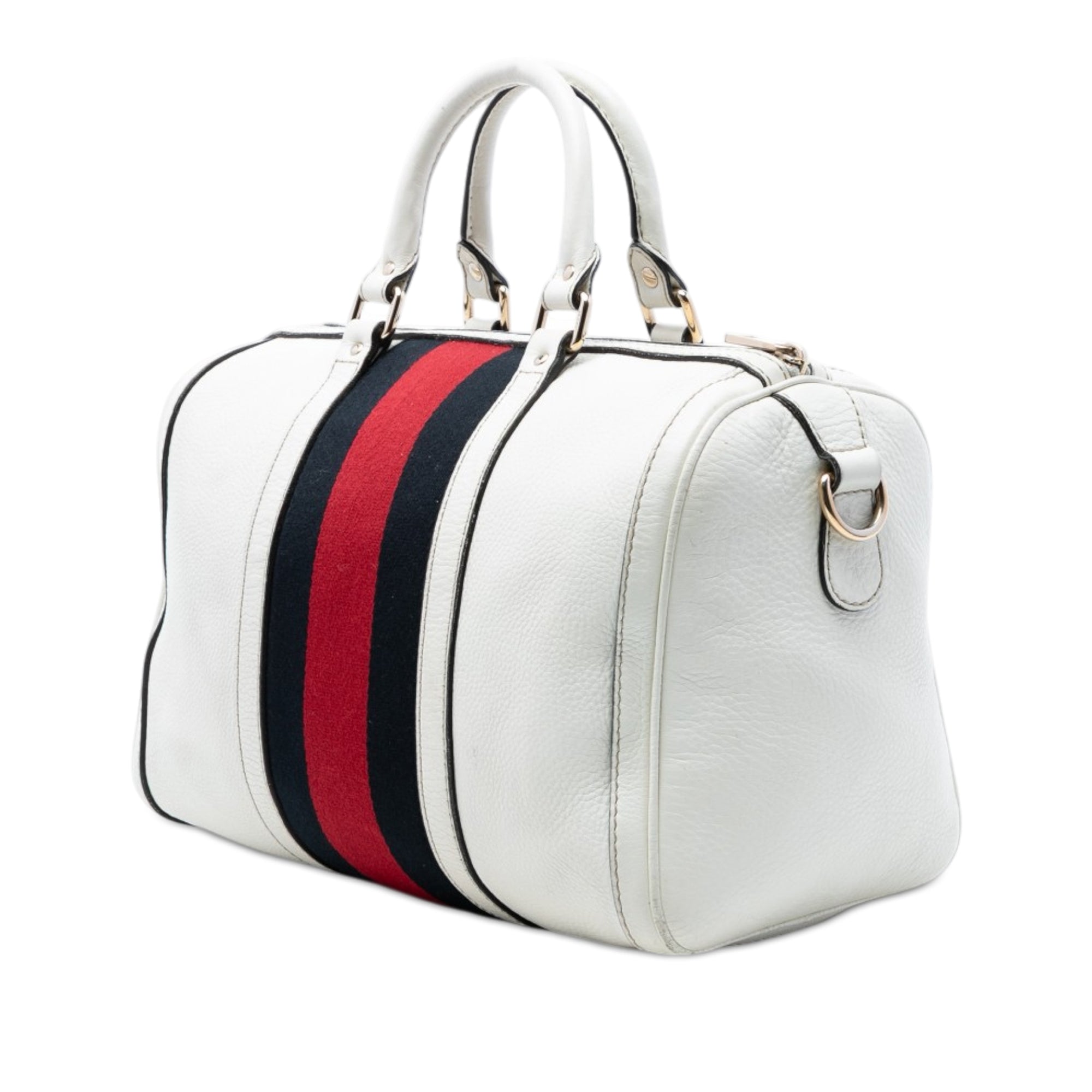 Medium Calfskin Web Joy Boston Bag - Image 2