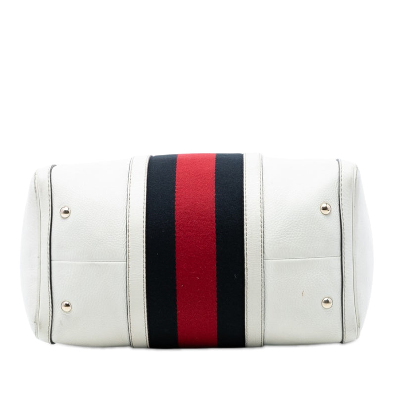 Medium Calfskin Web Joy Boston Bag - Image 3