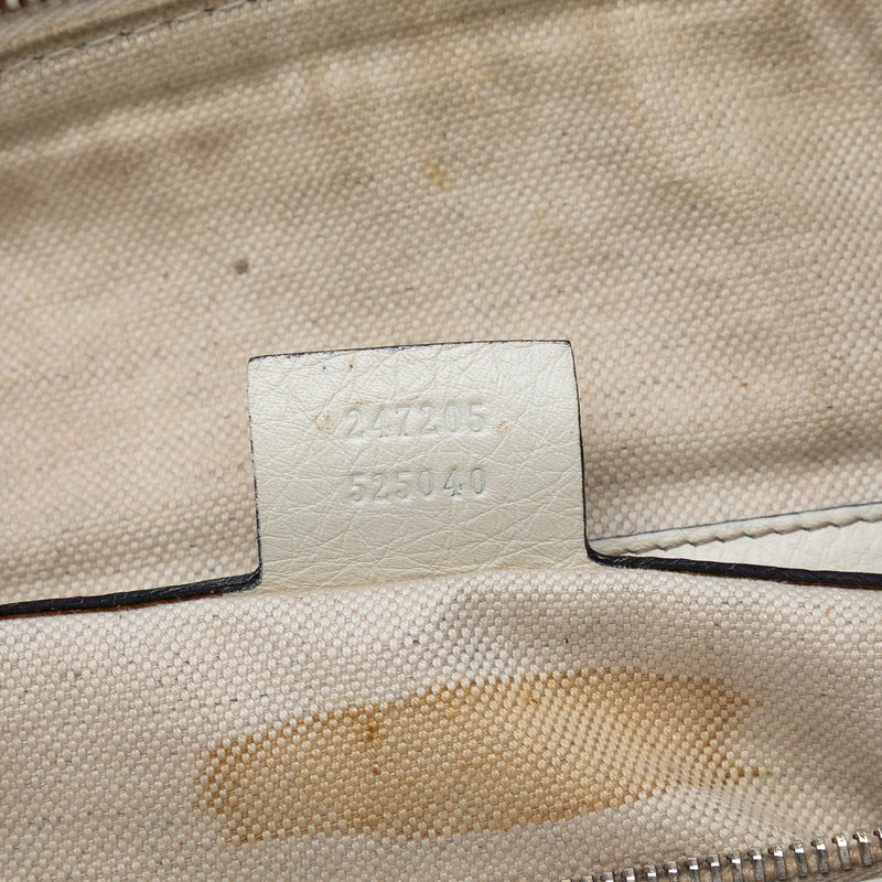 Medium Calfskin Web Joy Boston Bag - Image 5