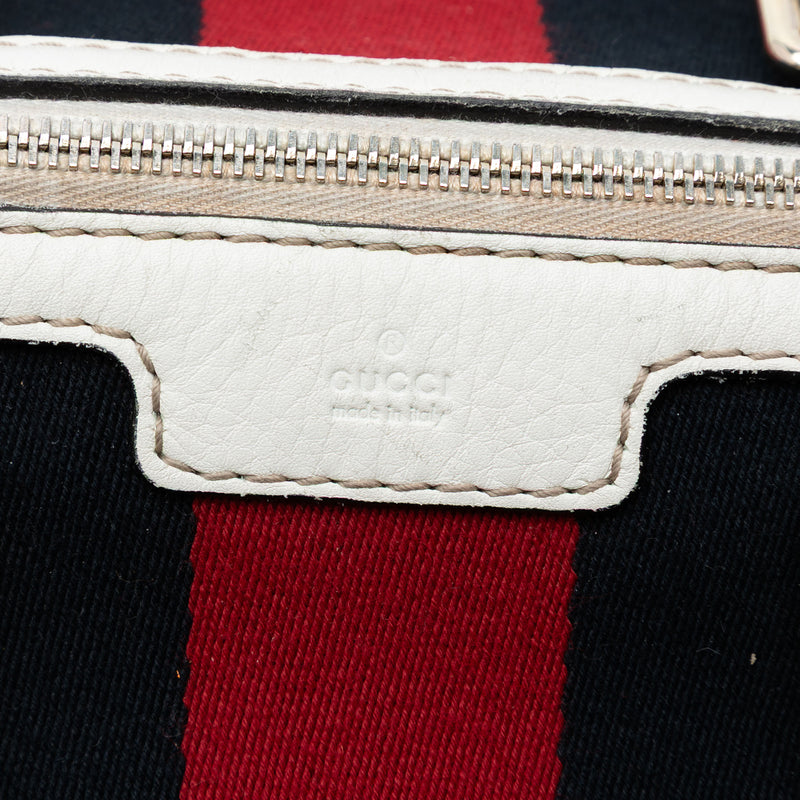 Medium Calfskin Web Joy Boston Bag - Image 6
