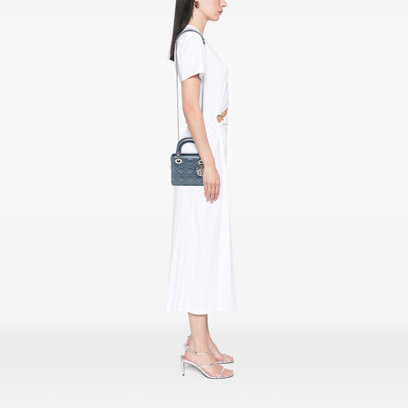 Mini Iridescent Lambskin Cannage Lady Dior - Image 6