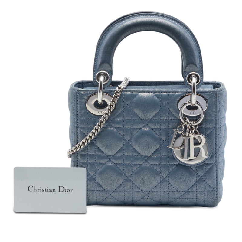Mini Iridescent Lambskin Cannage Lady Dior - Image 7