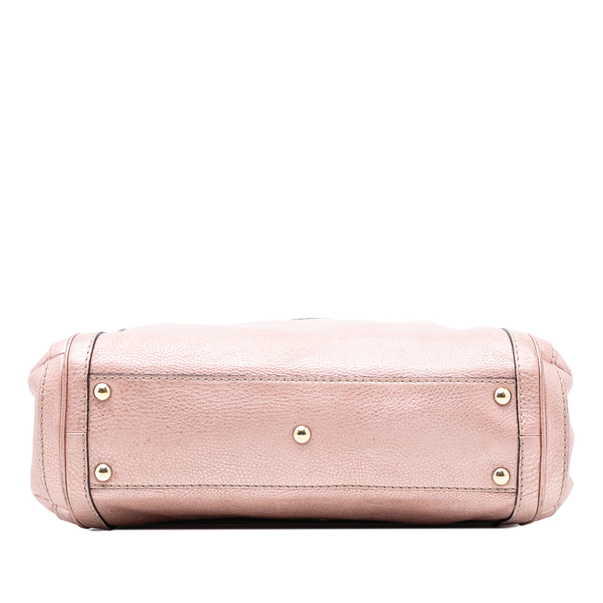 Metallic Pebbled Calfskin Bella Satchel - Image 3