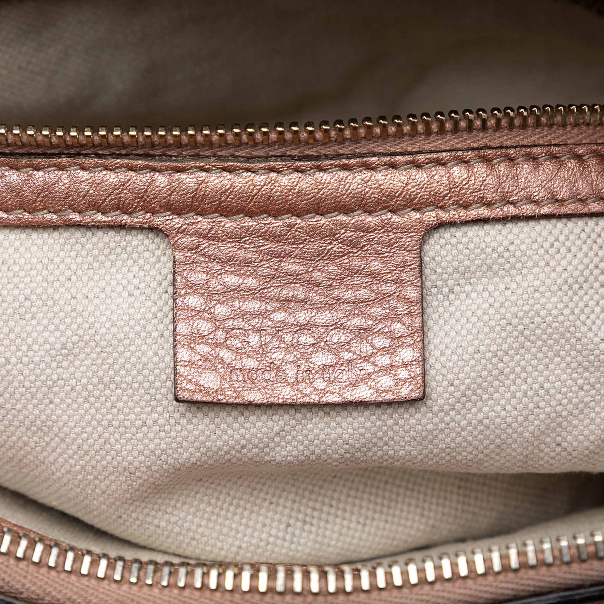 Metallic Pebbled Calfskin Bella Satchel - Image 5