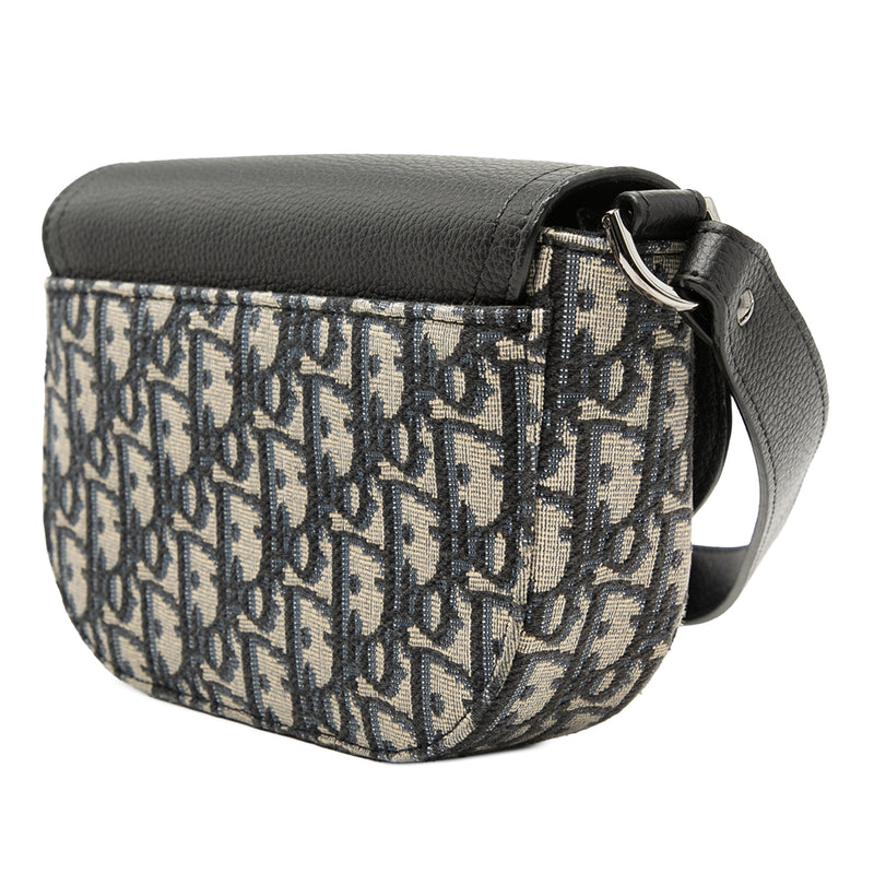 Mini Oblique Canvas Saddle Buckle Messenger Bag - Image 2