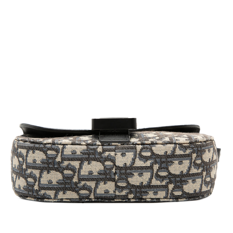 Mini Oblique Canvas Saddle Buckle Messenger Bag - Image 3