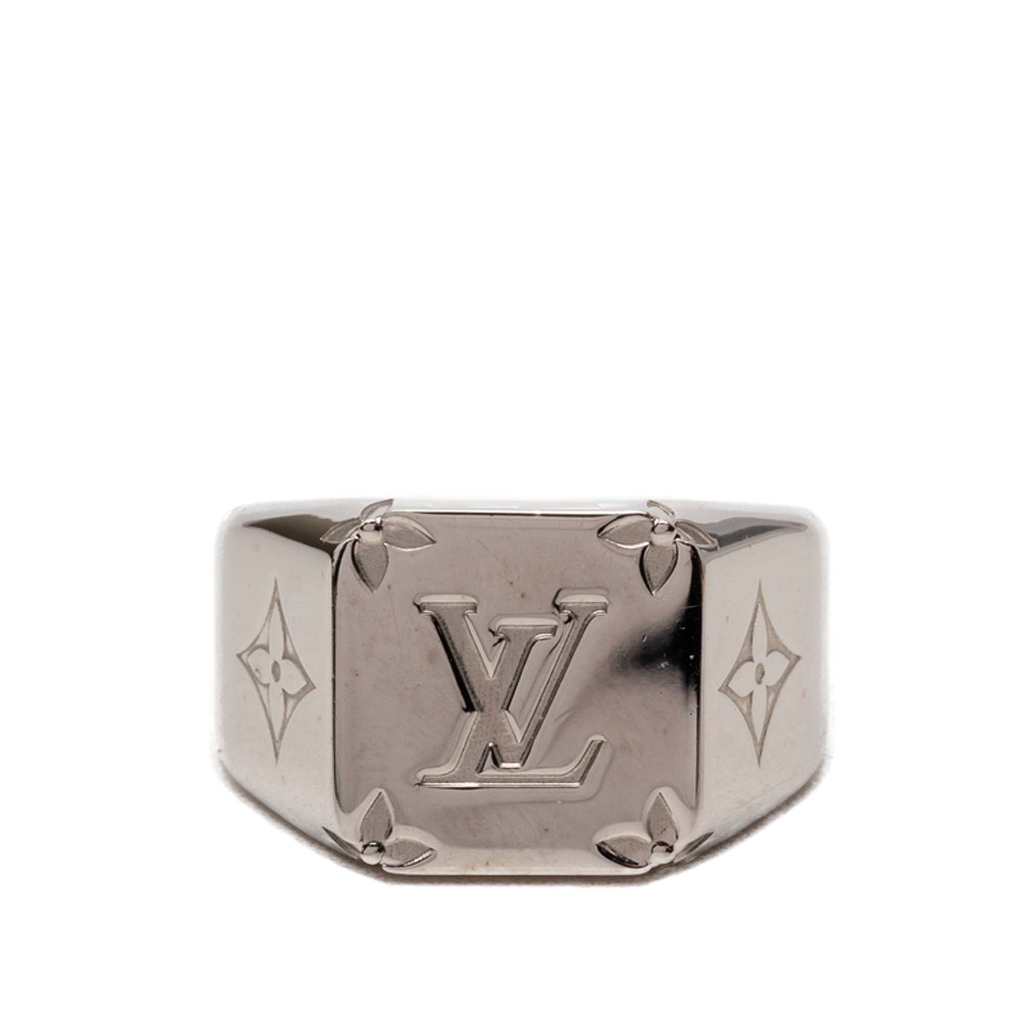 Brass Monogram Signet Ring M - Image 1