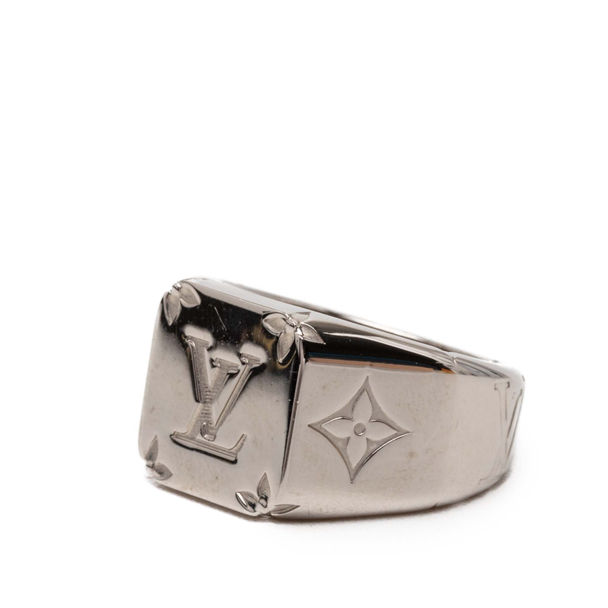 Brass Monogram Signet Ring M - Image 2