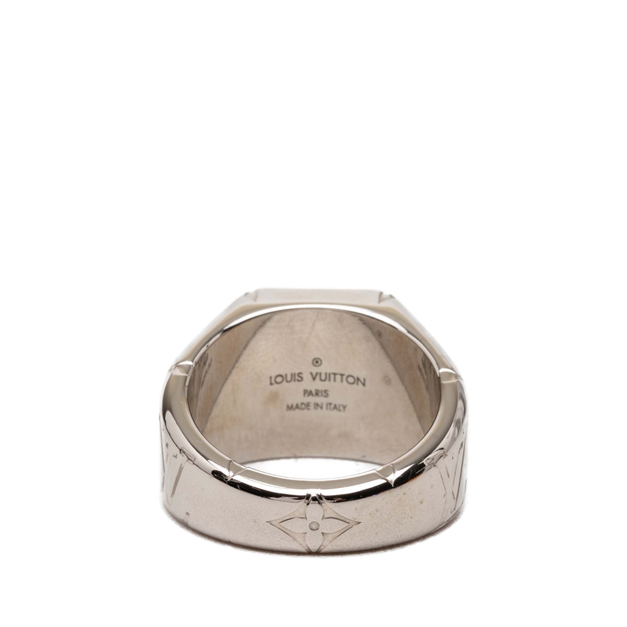 Brass Monogram Signet Ring M - Image 3