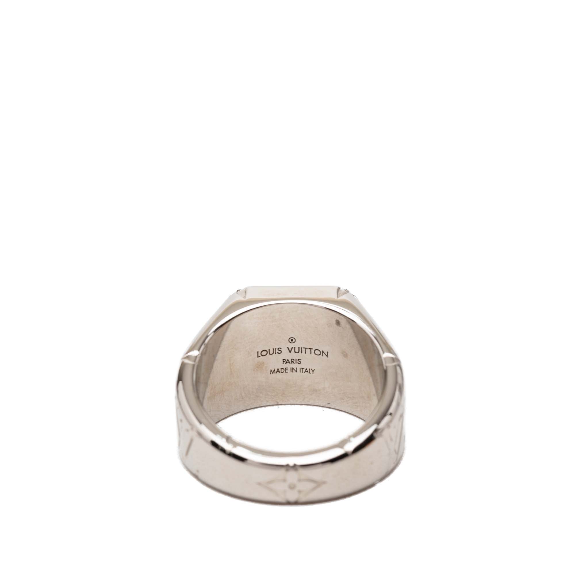 Brass Monogram Signet Ring M - Image 4