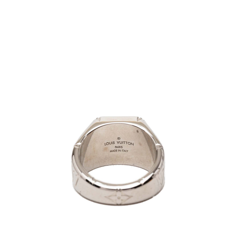 Brass Monogram Signet Ring M - Image 4