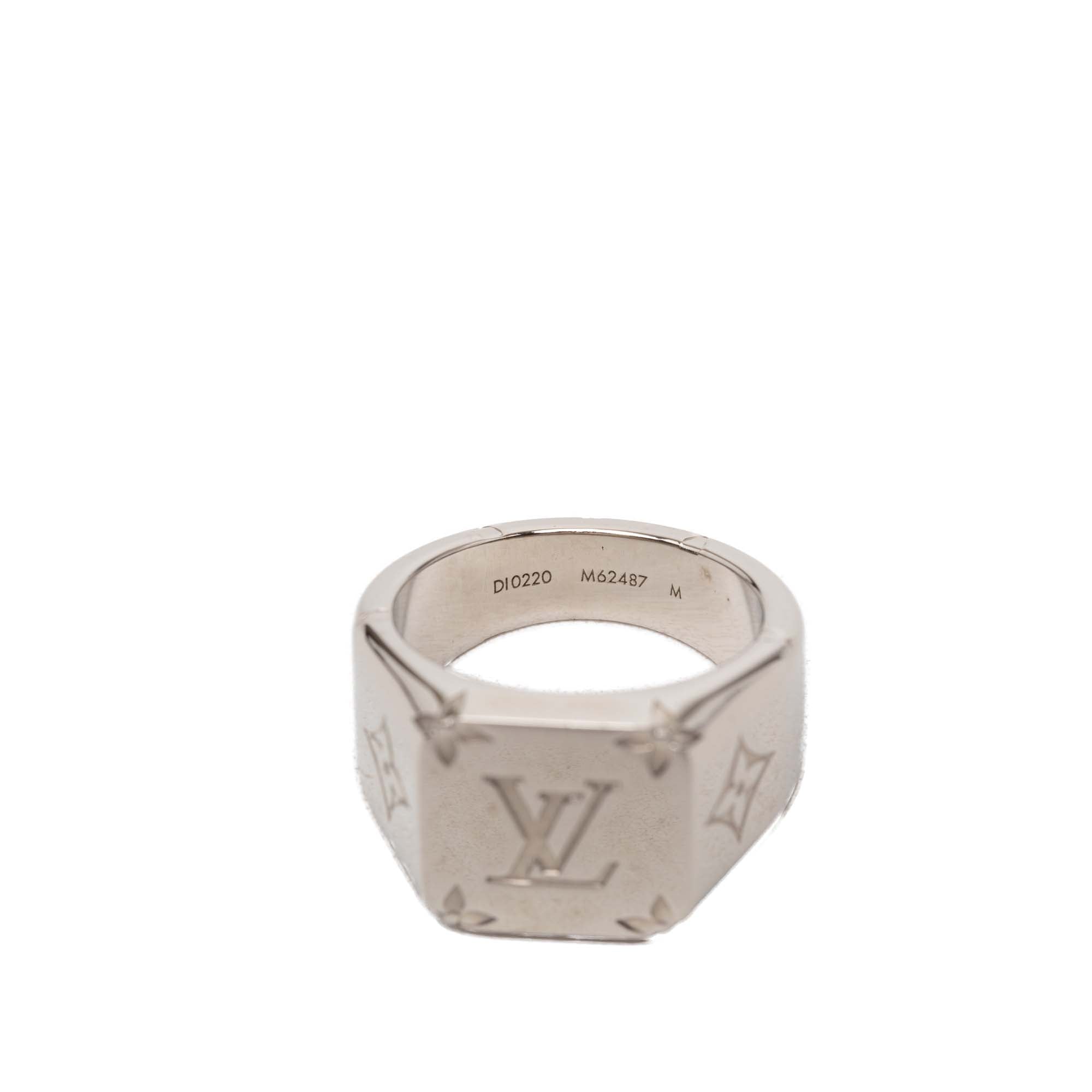 Brass Monogram Signet Ring M - Image 5