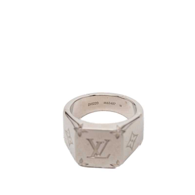 Brass Monogram Signet Ring M - Image 5