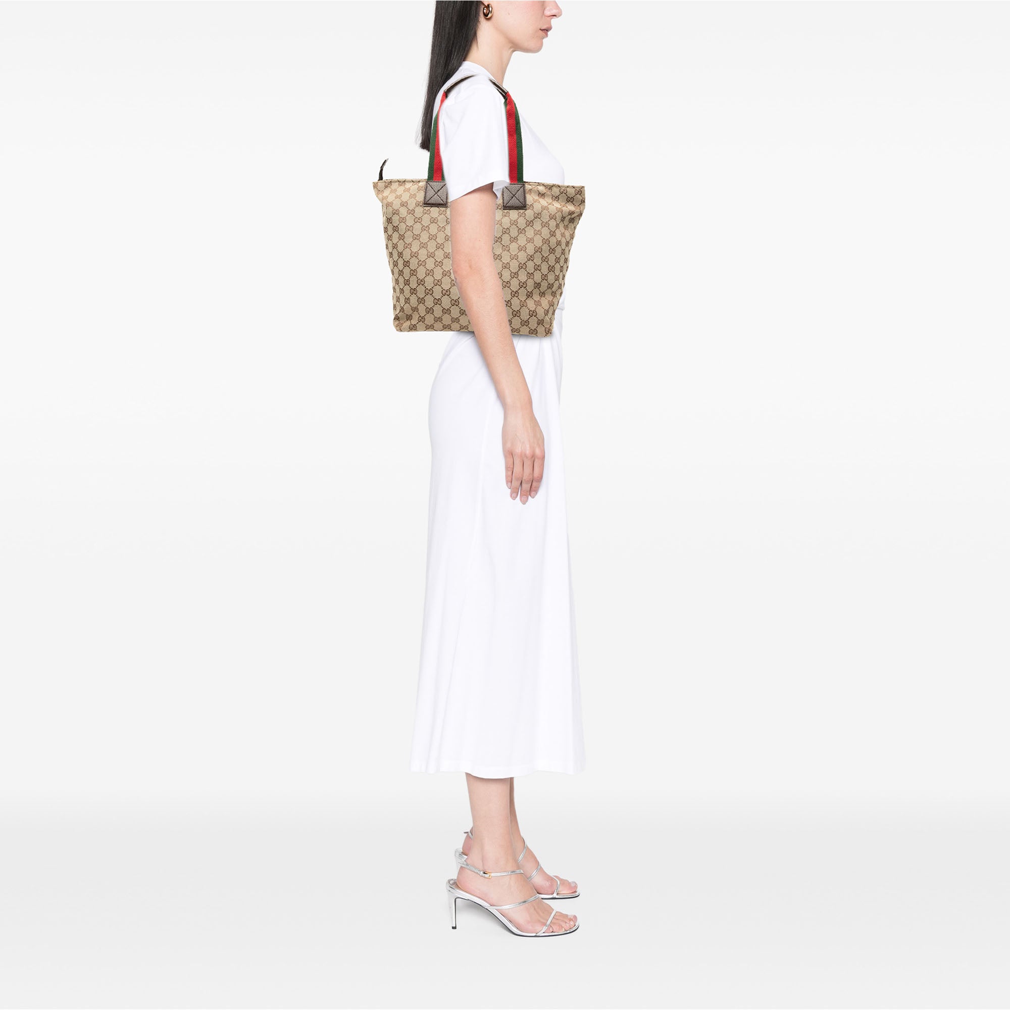 GG Canvas Web Tote - Image 7