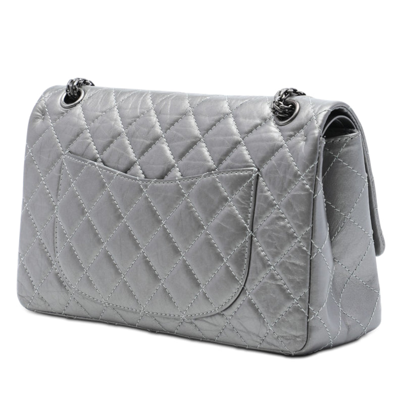 Quilted Metallic Aged Calfskin Reissue 2.55 Double Flap 226 - Image 2