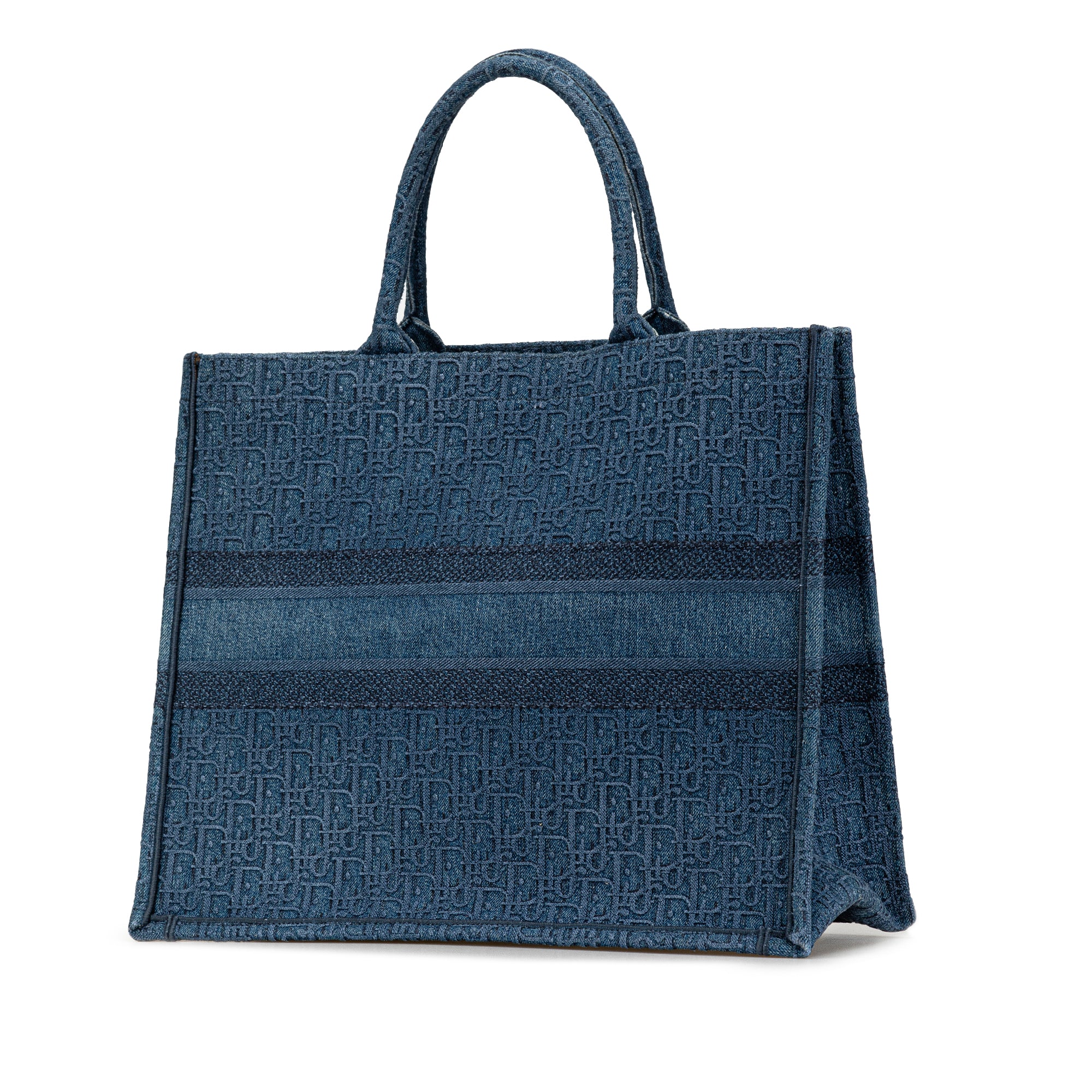 Large Oblique Denim Book Tote - Image 2