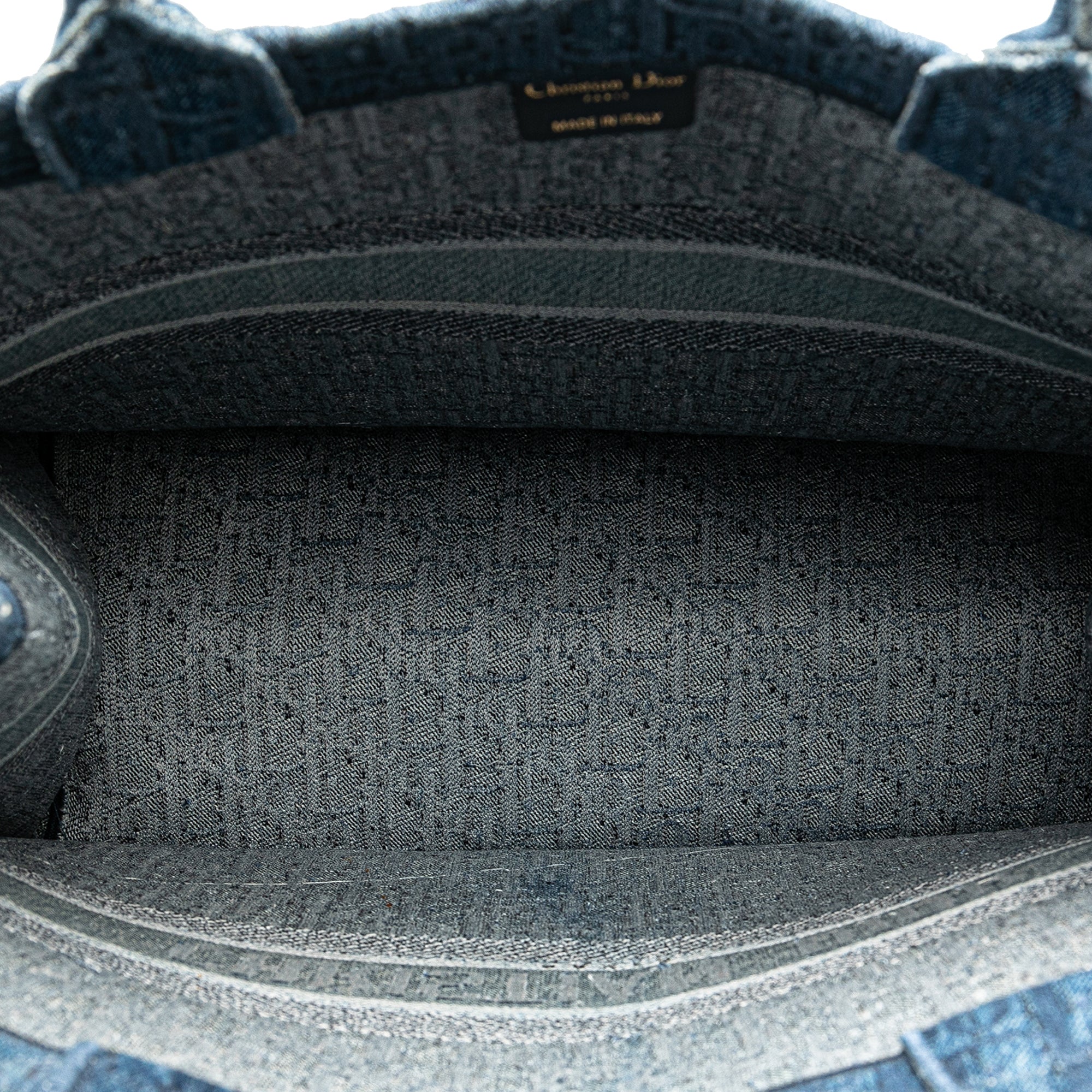 Large Oblique Denim Book Tote - Image 4