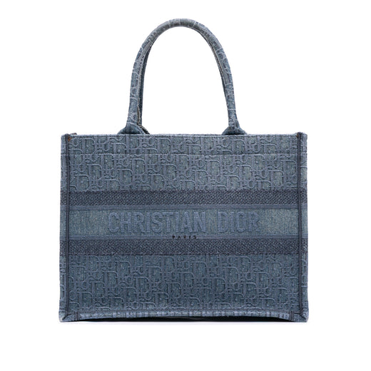 Medium Oblique Denim Book Tote - Image 1