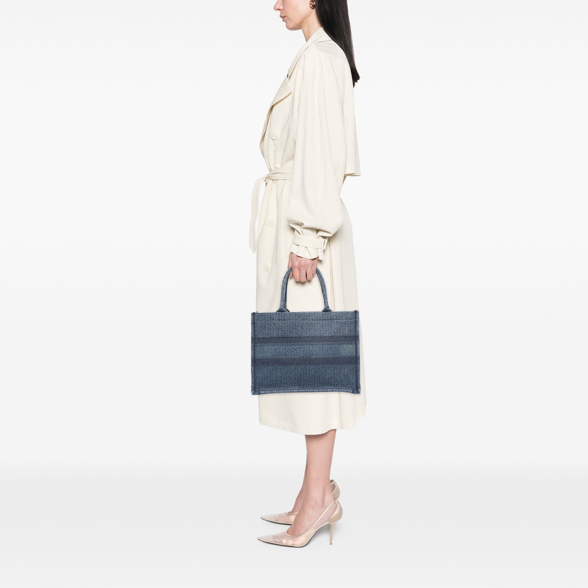 Medium Oblique Denim Book Tote - Image 12