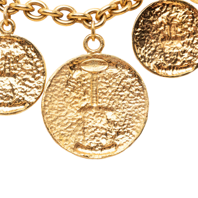 CC Gold Plated Medallion Collar Necklace - Image 2