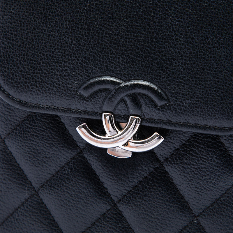 CC Quilted Caviar Phone Holder with Chain - Image 5