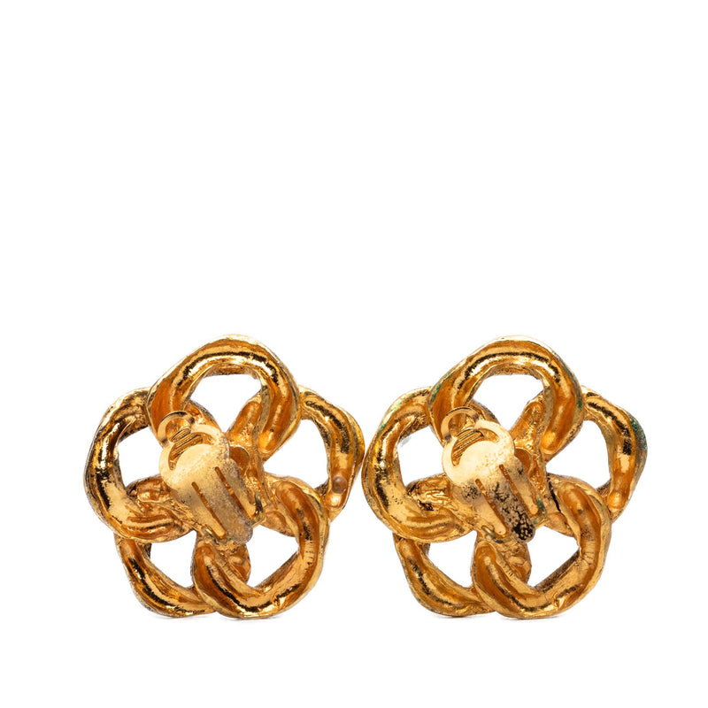 Gold Plated Chain Link Clip On Earrings - Image 2