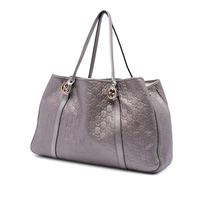 Large Metallic Guccissima Twins Tote - Image 2