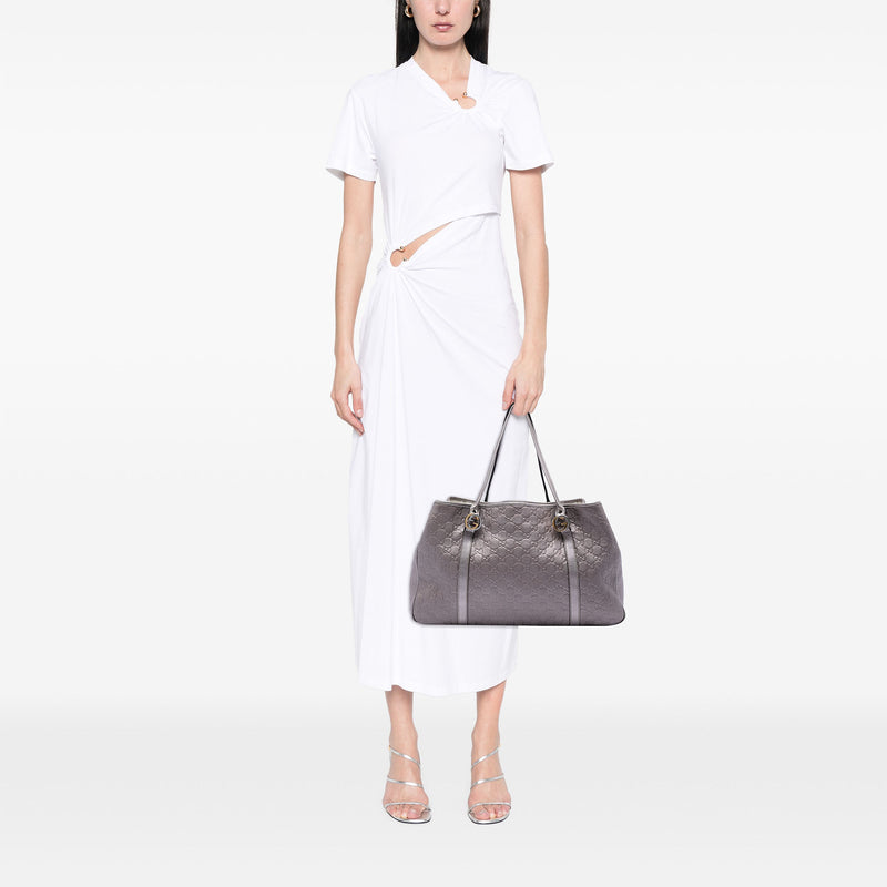 Large Metallic Guccissima Twins Tote - Image 7