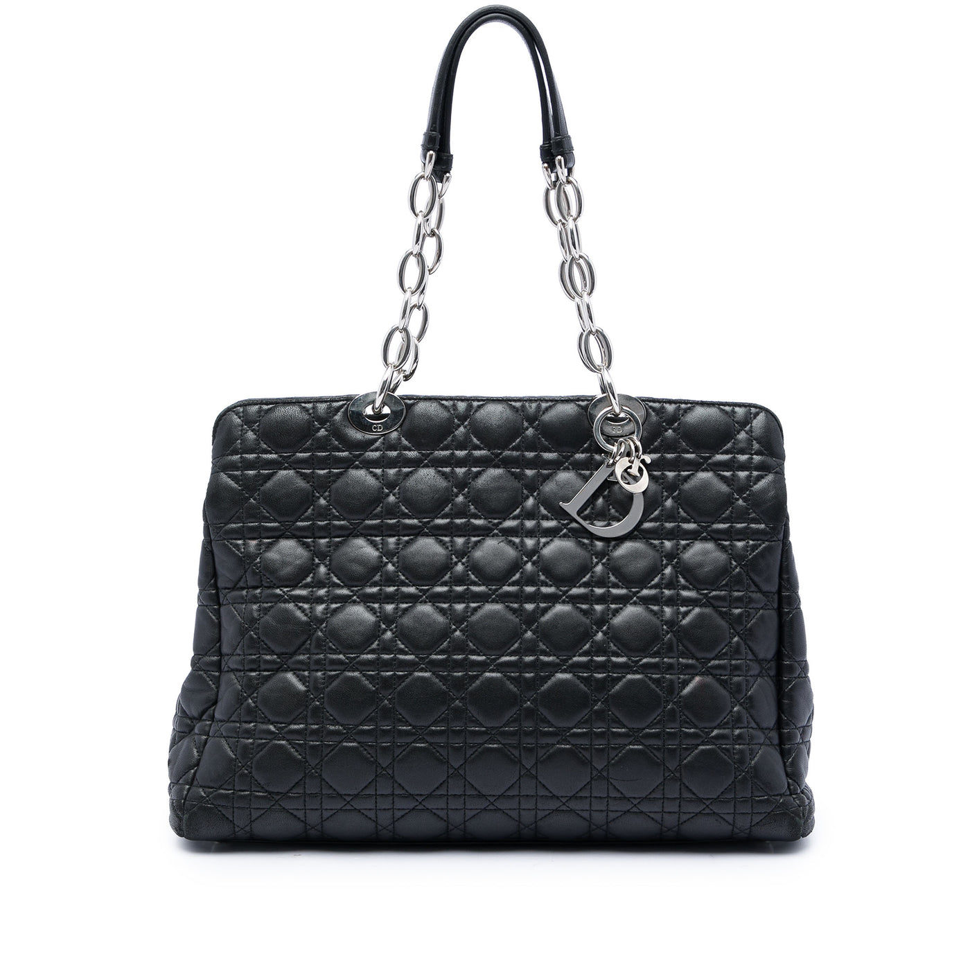 Large Lambskin Cannage Soft Zipped Lady Dior Shopping Tote - Image 1