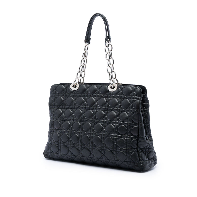 Large Lambskin Cannage Soft Zipped Lady Dior Shopping Tote - Image 2