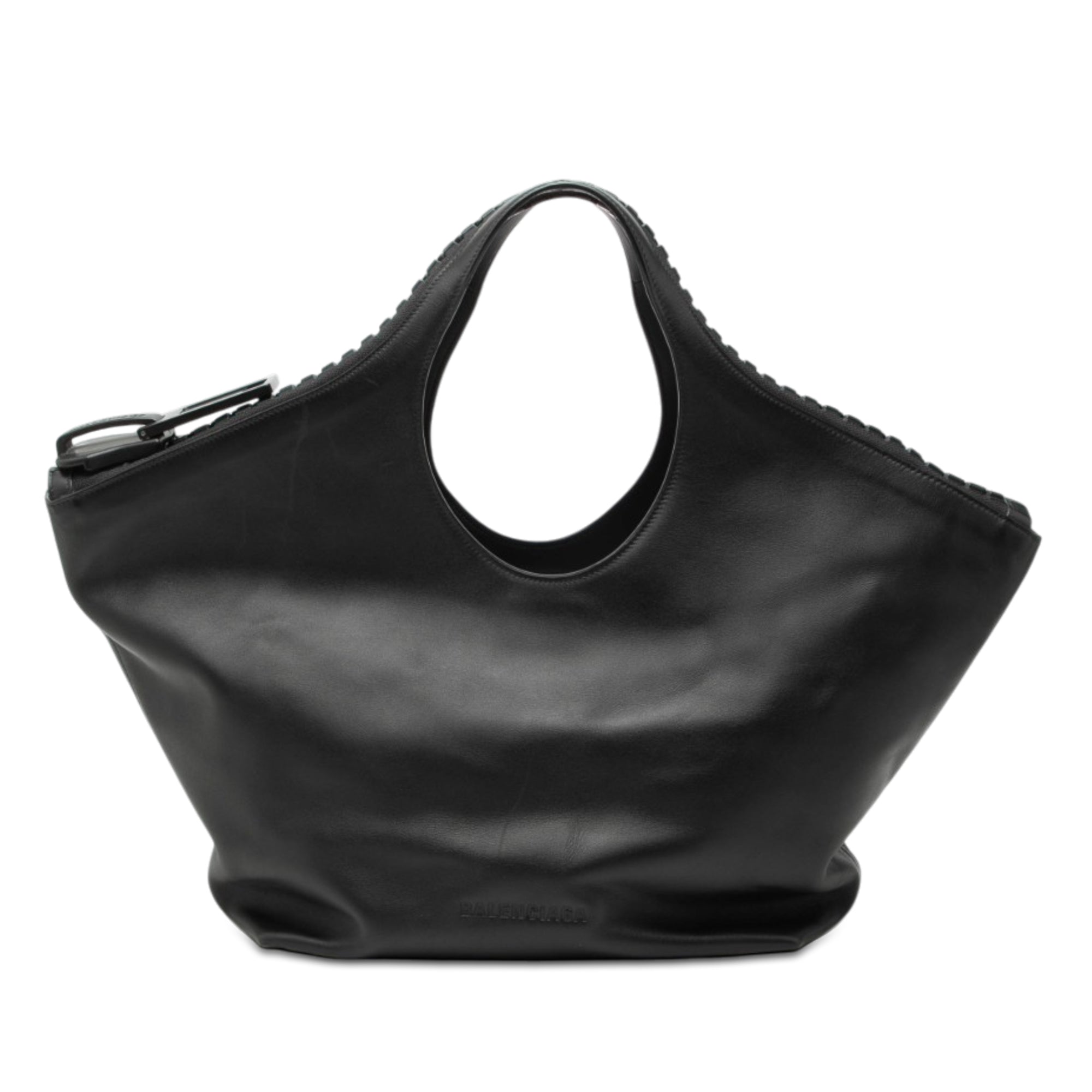 Small Leather Megazip Satchel - Image 1