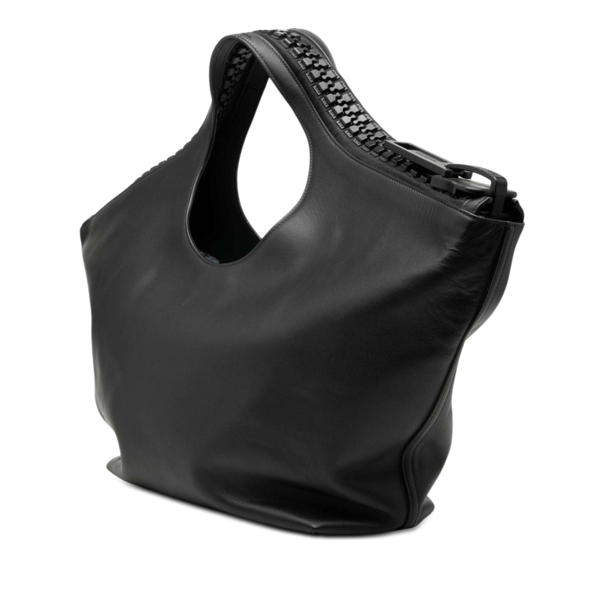 Small Leather Megazip Satchel - Image 2
