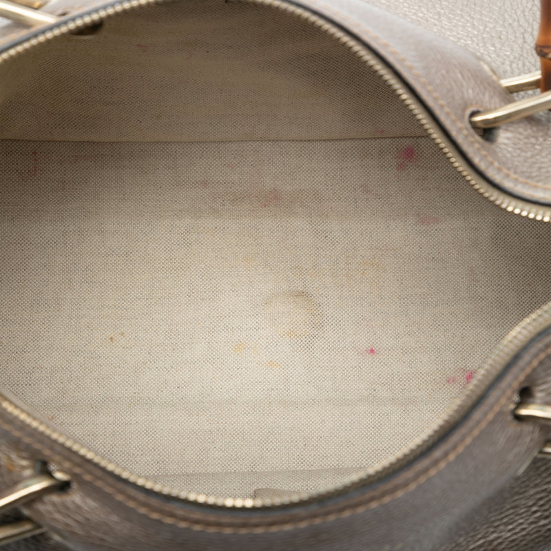 Medium Calfskin Bamboo Shopper Boston Bag - Image 4