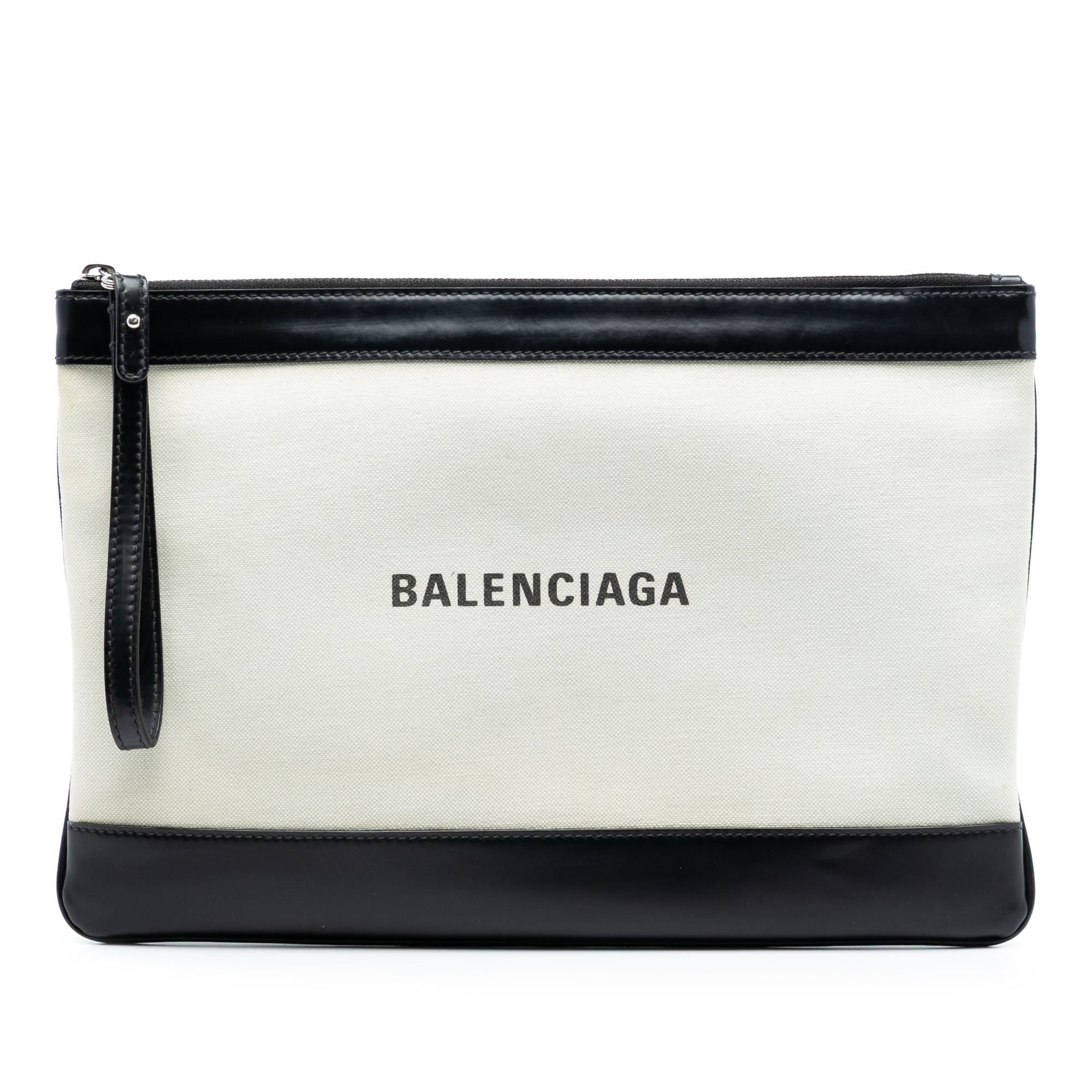Canvas Navy Clip M Clutch - Image 1