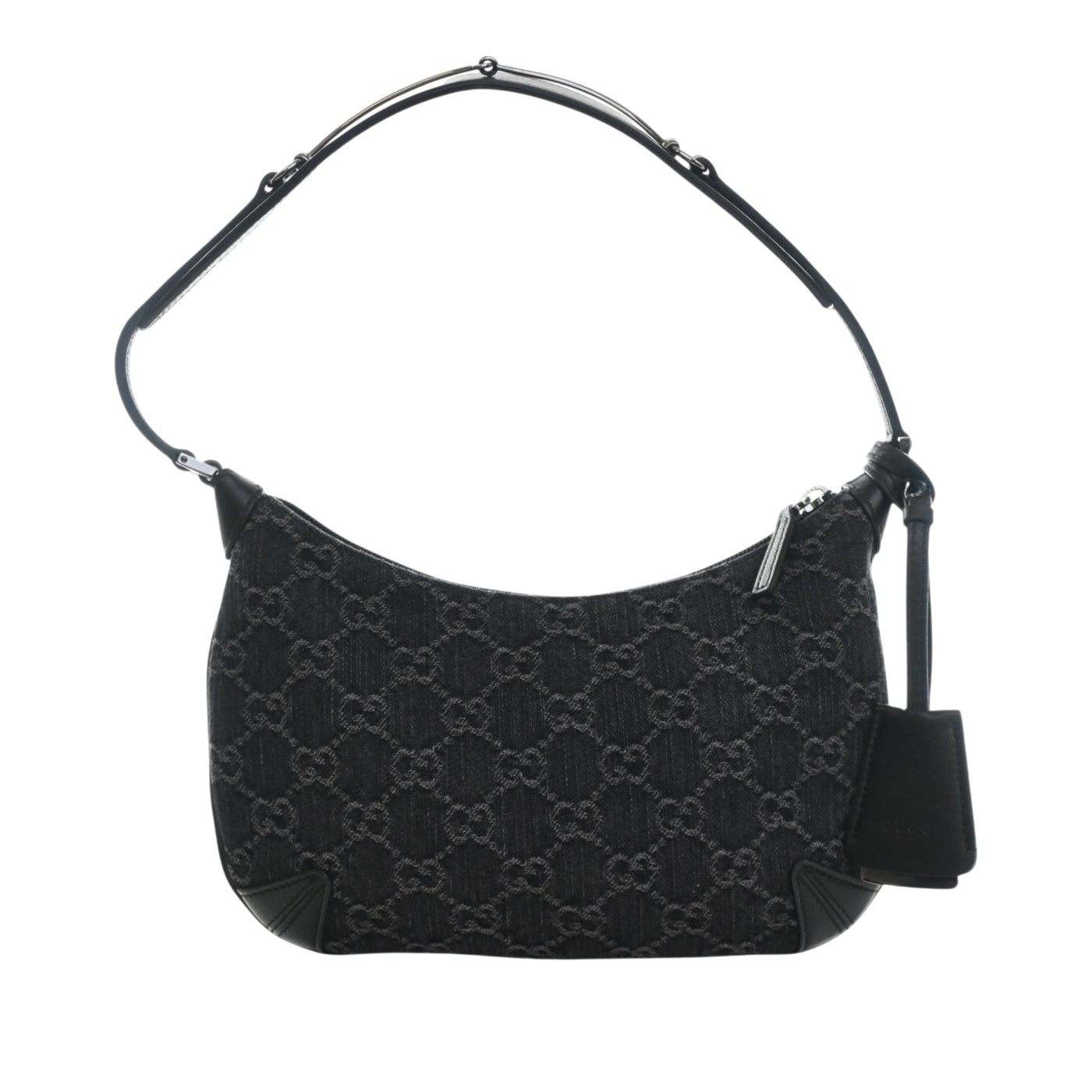 Small GG Denim Horsebit Slim Hobo - Image 1