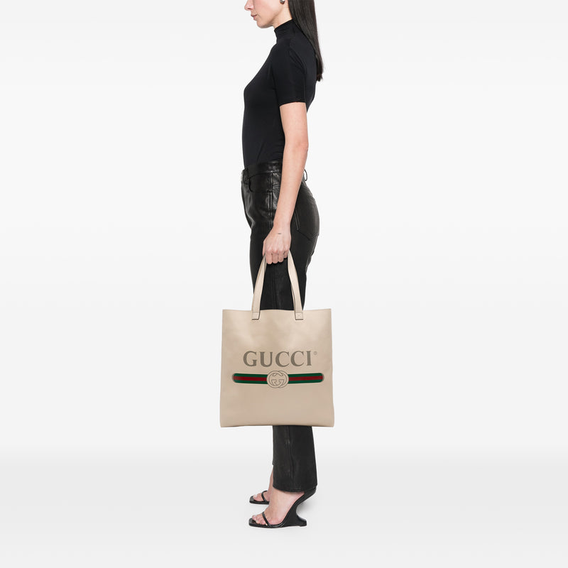 Calfskin Logo Tote - Image 6
